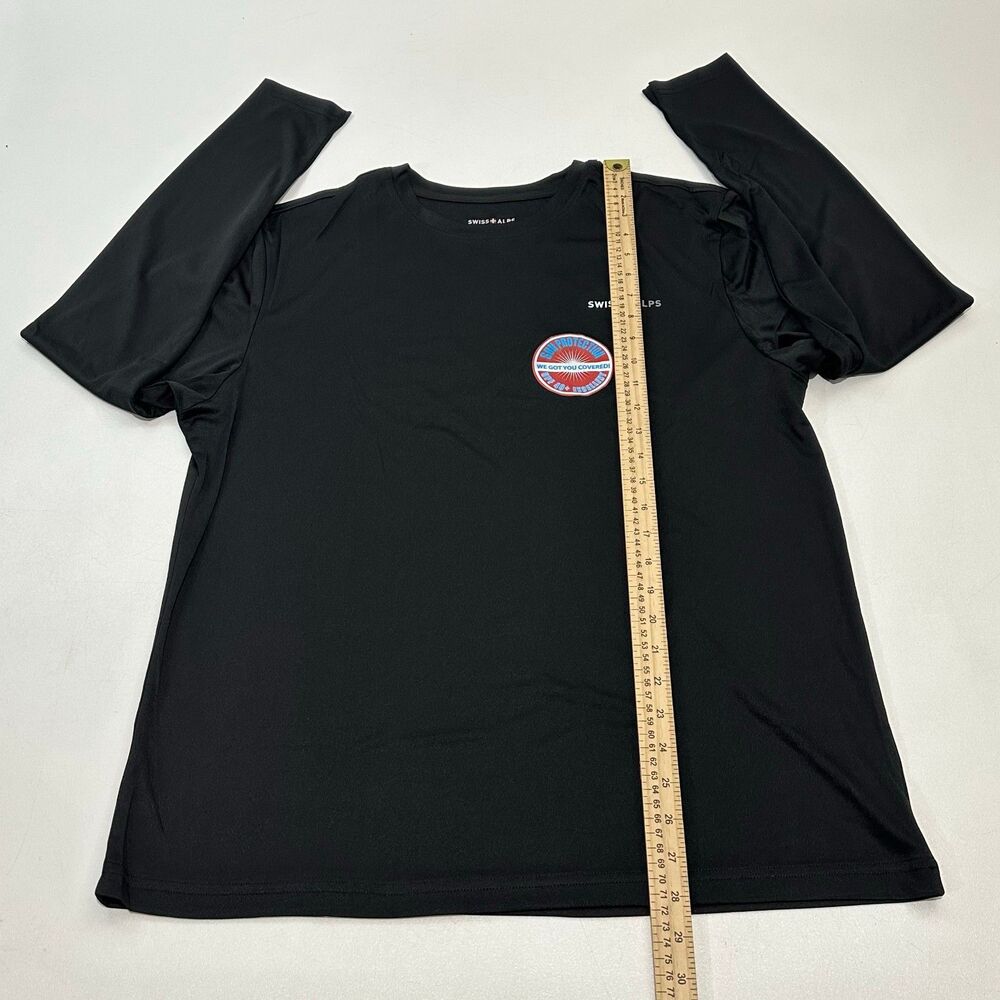 Swiss Alps Long Sleeve Shirt Black Logo, Size Large - Picture 3 of 4